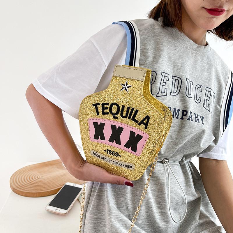 Street Style Sequin Shoulder Bag With Reflective Laser Material For Party Fashion