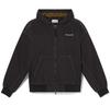 Women's Blouson Bomber Made of Washed Duck Canvas with a Hood (TB0A6HNY0011) Black