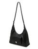 Jillstuart Acc [Lune] Lune Push-Lock Detail Leather Shoulder Bag L Black