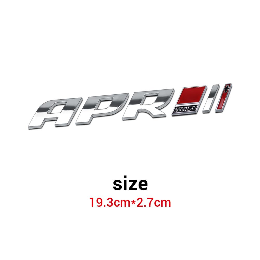 AABIN1 Emblema 3D in ABS APR Stage III Adesivo Decorativo per Carrozzeria e Bagagliaio per Volkswagen Vw T5 Cc Scirocco Tiguan Mk2 Polo 6R Jetta Mk6 Gti Golf
