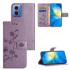 Dla Motorola Moto E14 4G/G04 4G/G04s 4G/G24 4G Etui Portfelowe Skórzane PU Podstawka Motyl Kwiat Pokrowiec na Telefon