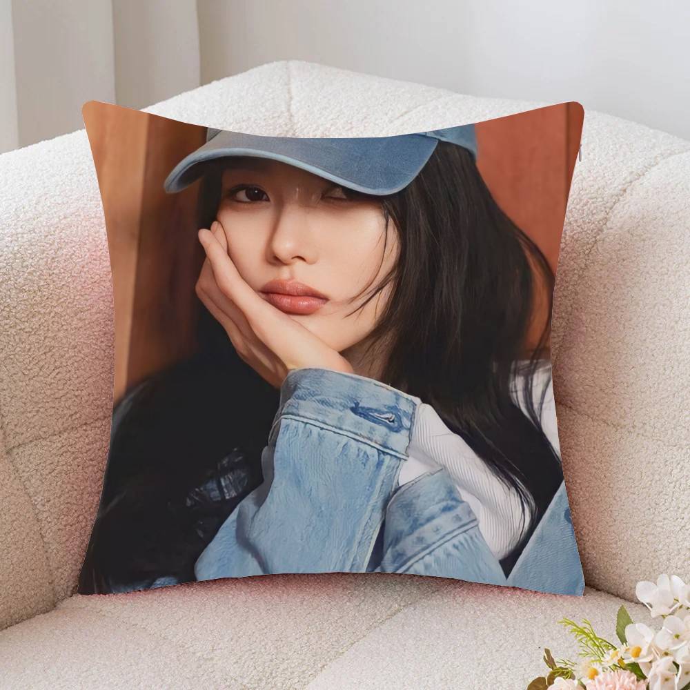 Korean Celebrity Kim You Jung Pillow Case Fashion Square Pillowcase Bedroom Sofa Room Ins Decoration Leisure