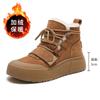 Wool Leather Velvet Snow Boots Women's Winter New Waterproof and Non-slip Thick-soled Thickened Fur Integrated Cotton Shoes Short Boots