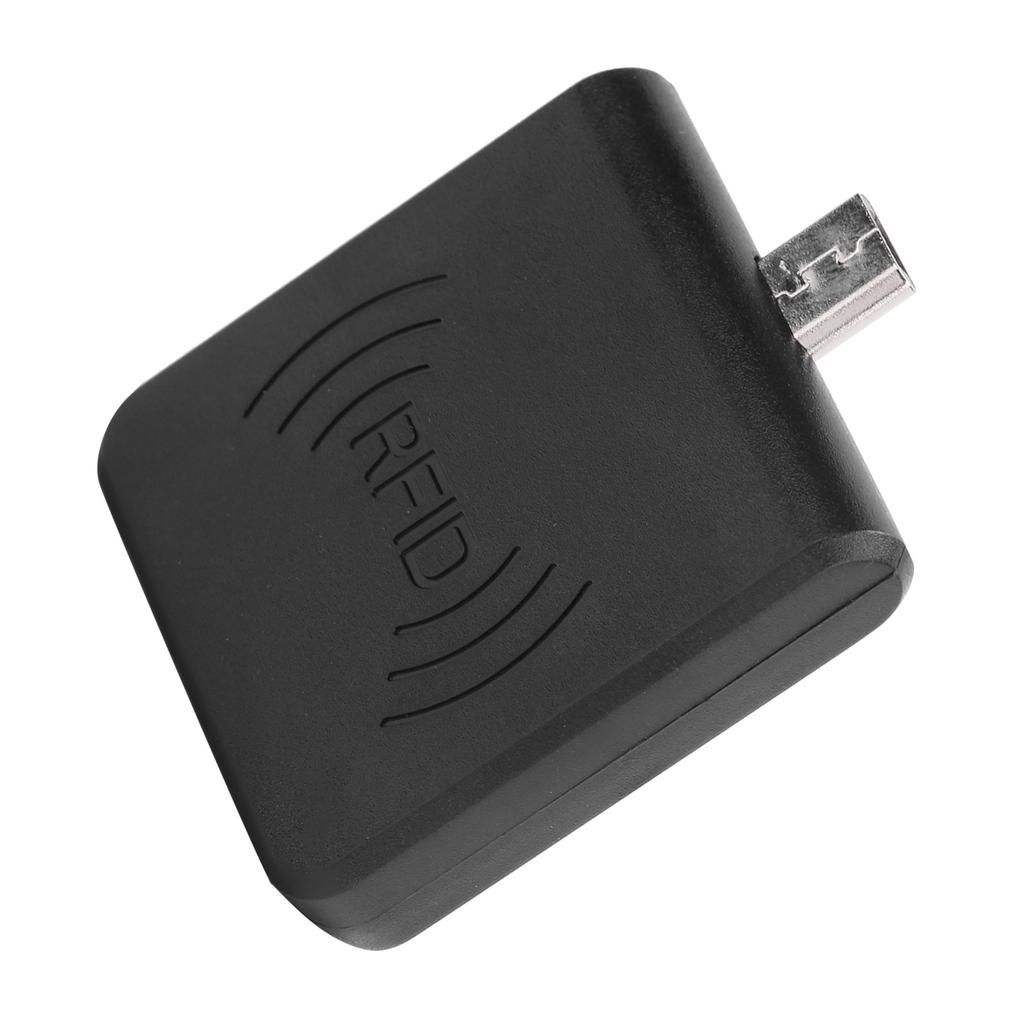 W86 Čtečka karet pro mobilní telefon Micro USB Přenosná pro RFID Čtečka mobilních ID pro AndroidČerná