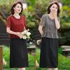 2026 Summer Fashion Slimming Printed Dress for Middle-Aged Women - Short-Sleeved, Stylish, Age-Reducing Temperament.