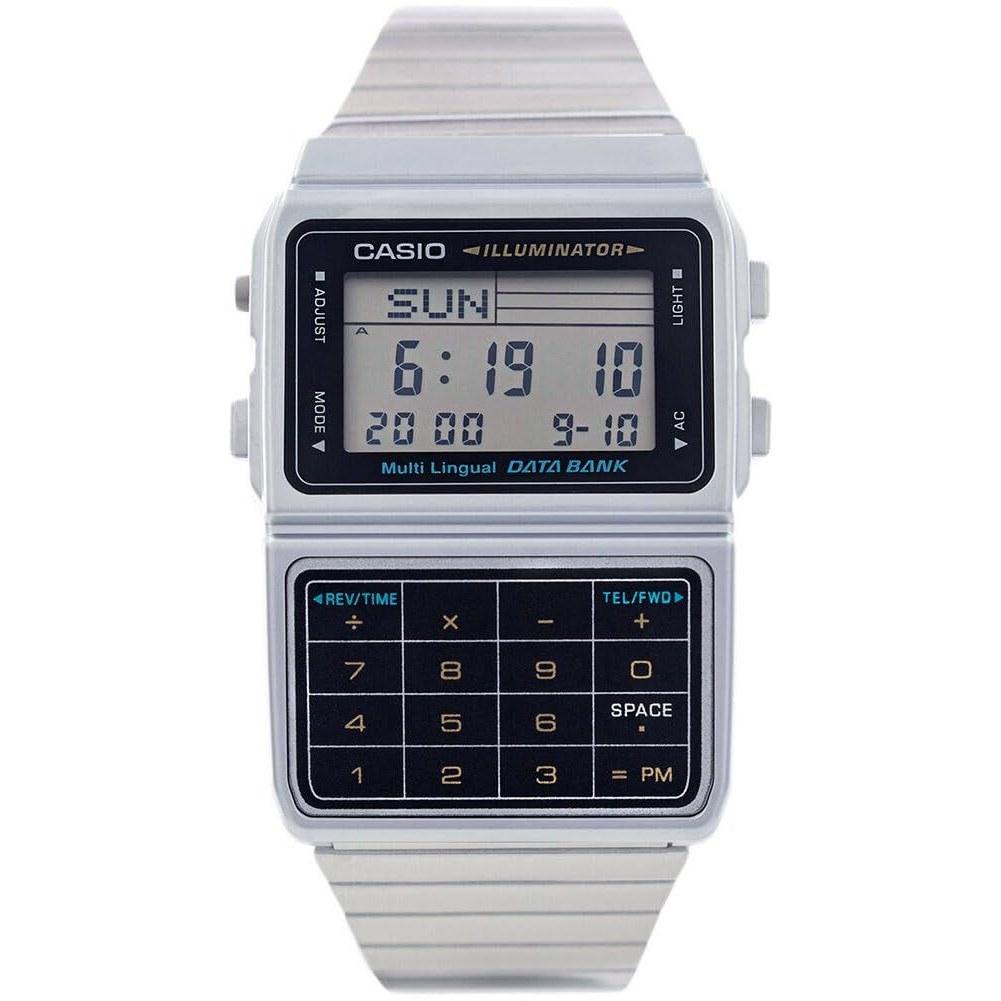 CASIO Data Bank unisex wristwatch DBC-611-1DF silver overseas model