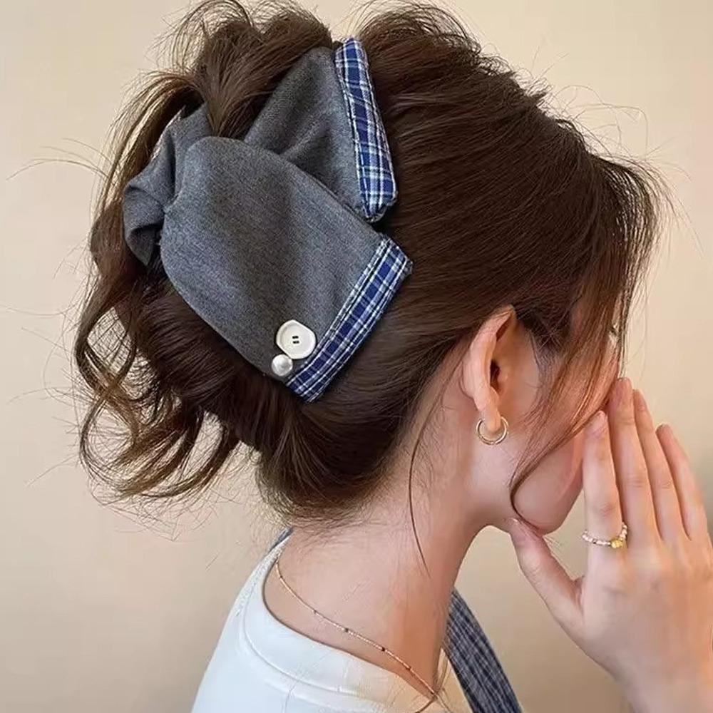

Bow Hair Clip Triangular Shark Clip New Hair Claw Women A