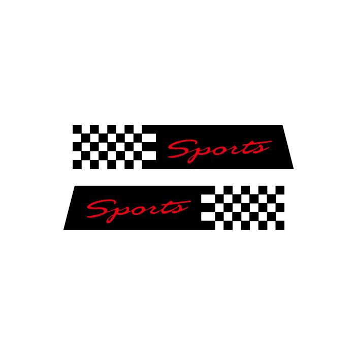Waterproof Cross-Border Personalized Checkered Flag Scratch Cover Sticker for Motorcycles and Cars