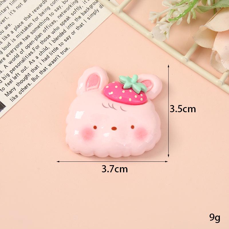 DIY Resin Ornament: Cute Fruit Animal Hat Stickers & Handmade Hair Clip Phone Case Accessories