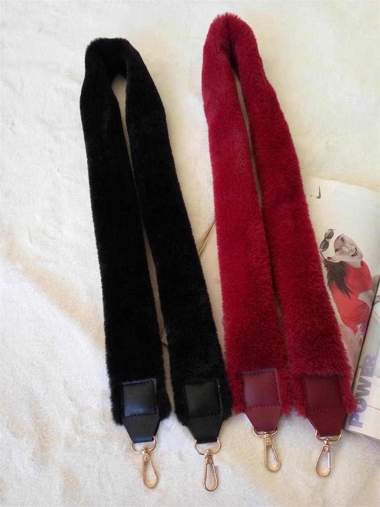 Women's Plush Wide Fur Shoulder Strap for Bags - Versatile Replacement for Crossbody and Single Shoulder Bags