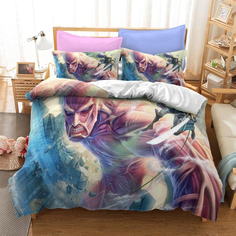 Bedding Kit, Attack Giant Series Size Three-Piece Quilt Cover