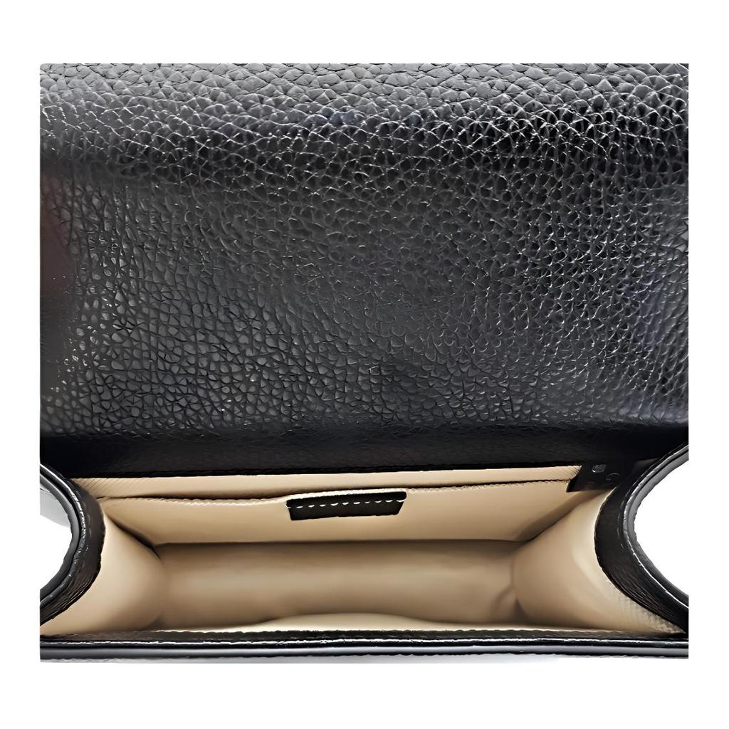 Gucci GG Marmont Double G Hardware Leather Shoulder Bag Small Women Shoulder Bag Black 779790-A7M0T-1000