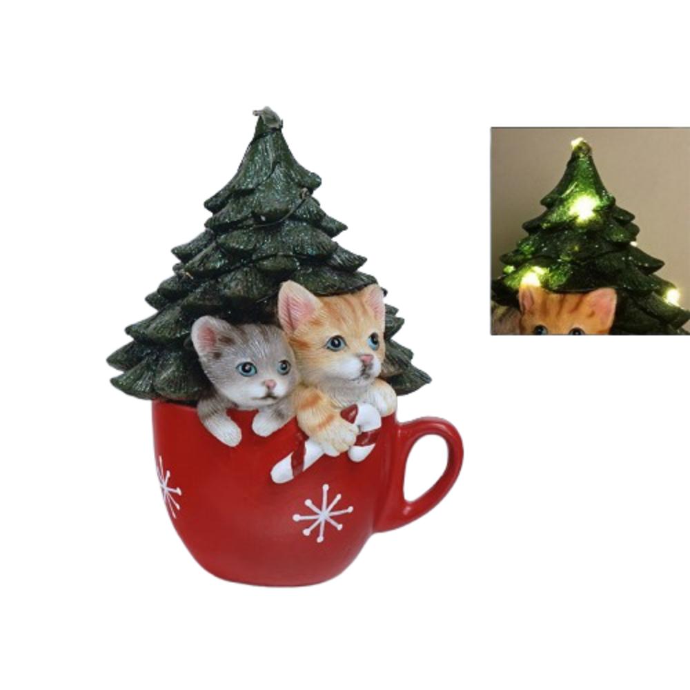 

Креативная рождественская чашка Статуэтки котят Мультяшная чашка в виде рождественской елки с собакой Рождественские украшения Cat