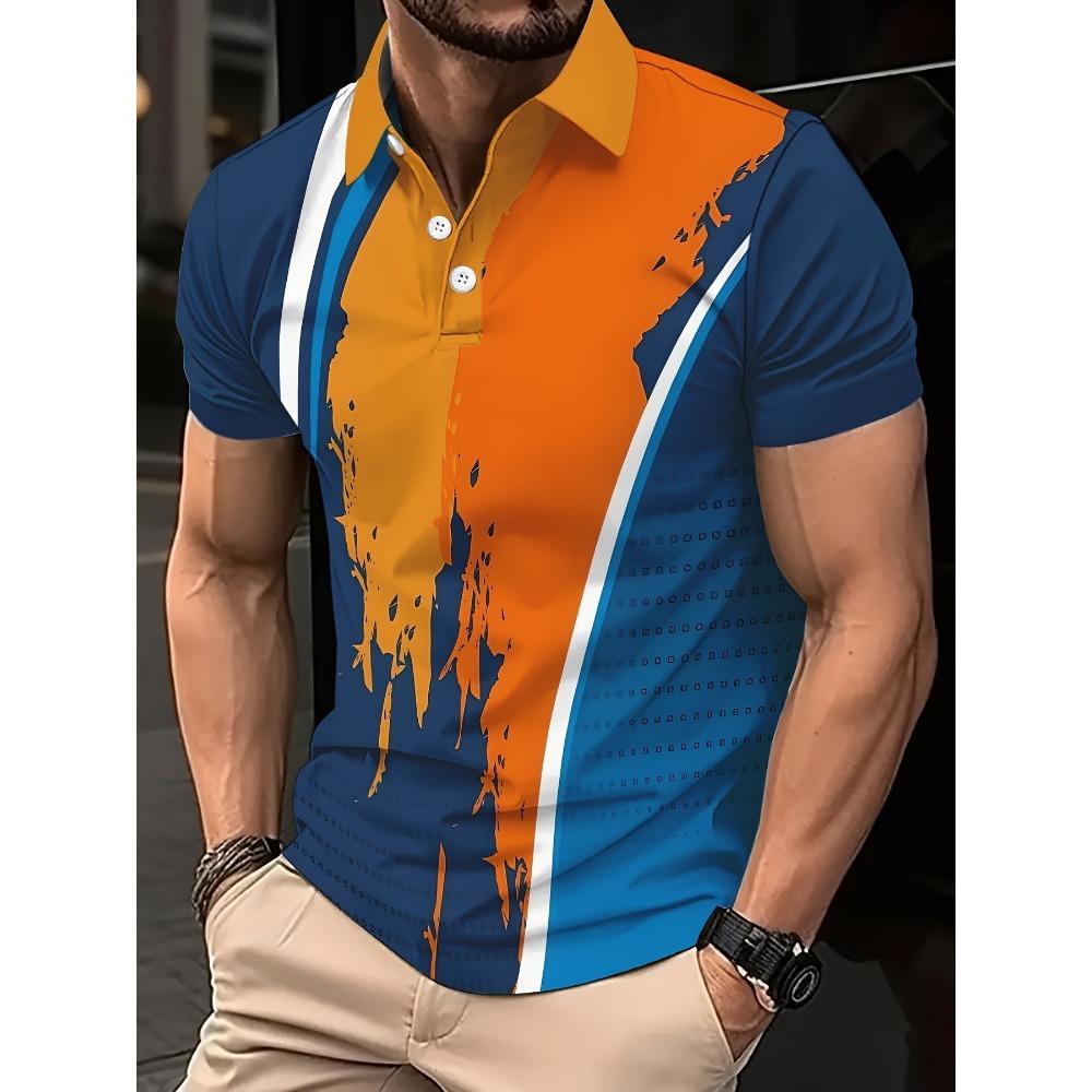 Men's Summer Men's Collar Casual Polo Shirt Beach Vacation Comfortable, Lightweight and Breathable