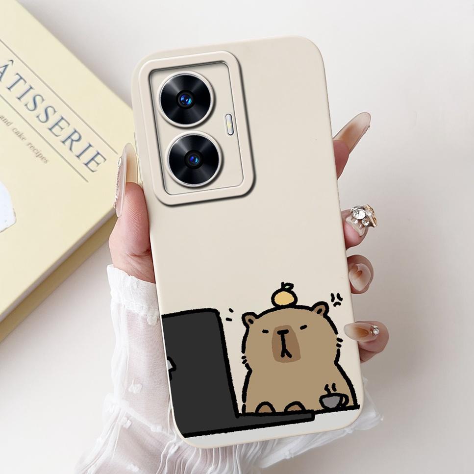 For Realme C55 6.72" Case New Cute Cartoon Print Soft Silicone Shockproof Cover For Oppo Realme C55 RMX3710 Bumper Phone Case