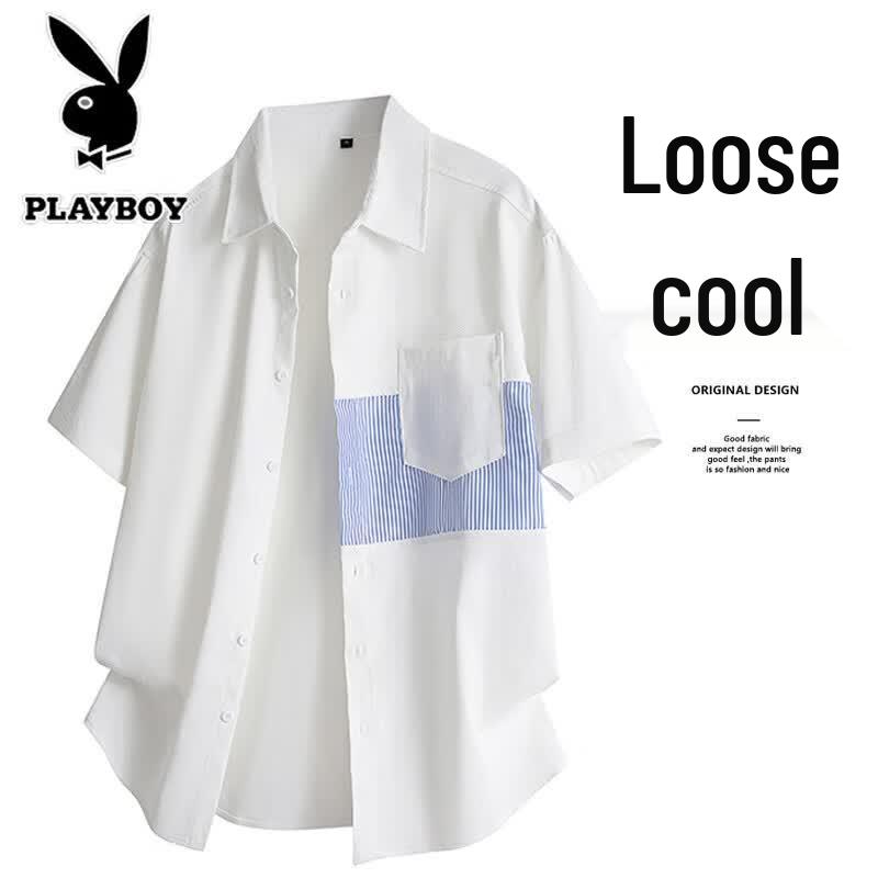 

PLAYBOY Men s Short Sleeve Ice Feel Shirt 2XL