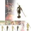 Unique Antique Style Sun Wukong Brass Statue Majestic Desktop Art For Collectors