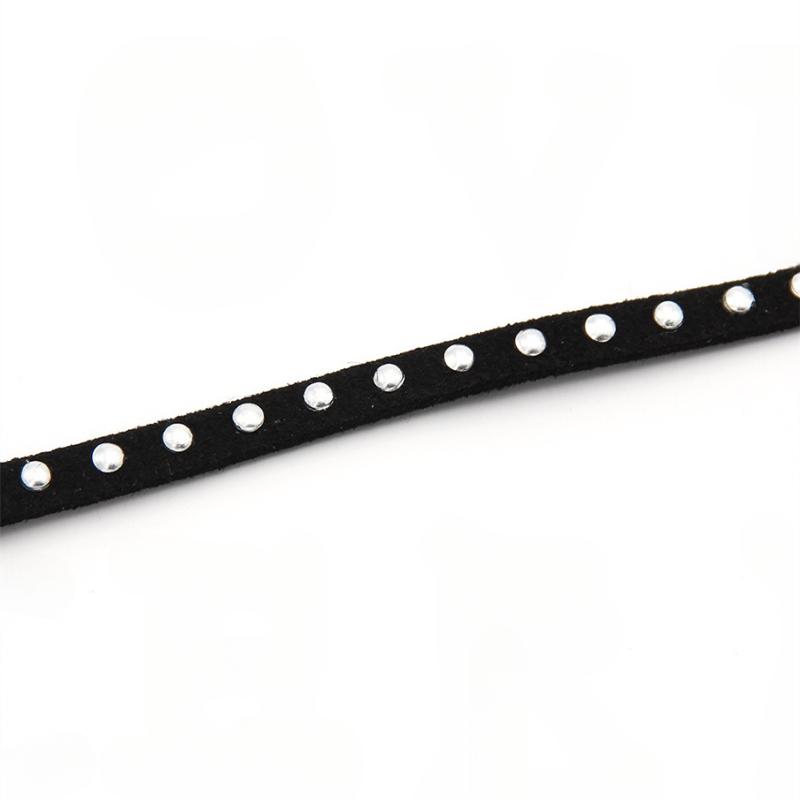 Punk Sweet Rivets Black Choker Clavicle Chain Collar Necklace Accessories For Women Gift