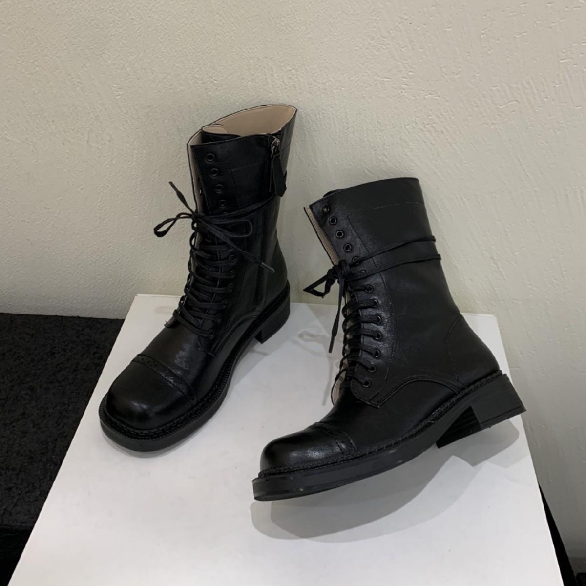 Mezzie Empty Sandals Women S Versatile Flat Heel Short Cool Boots Fashionable Single Shoes Women S Retro 35 7690₽