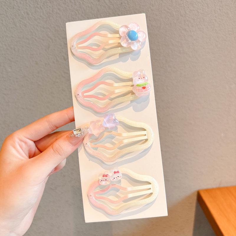 Dopamine Color Bangs Hair Clip Sideburns for Kids & Women - Duckbill Hairpin Headwear