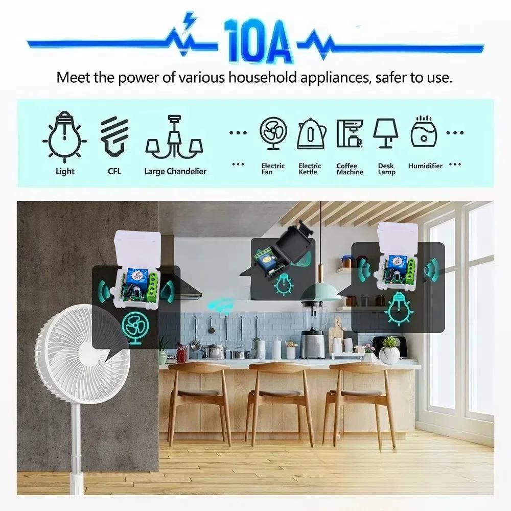 433Mhz Universal Wireless Remote Control Switch DC 12V 1CH Relay Receiver Module RF EV1527 Learning Code Transmitter