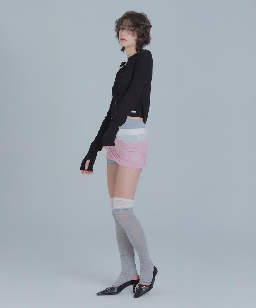 Peulaentigseobiseu Triple Layered Mini Skirt - Pink
