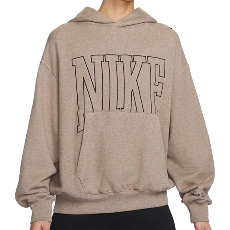 

Nike Модный универсальный пуловер с принтом букв, толстовка с длинным рукавом, женские толстовки, коричневый HQ5888233 XL
