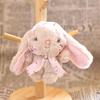 Cute Bunny Plush Toy Cartoon Stuffed Bunny Doll Keychain Lovely Bag Pendant Backpack Hanging Decoration Birthday Gifts