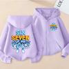 Nuovi Felpe con Zip Six Seven per Bambini Divertenti 67 Sweatshirt Brainrot Bambino Ragazza Ragazzo Felpa con Cappuccio e Zip Top Moda Casual