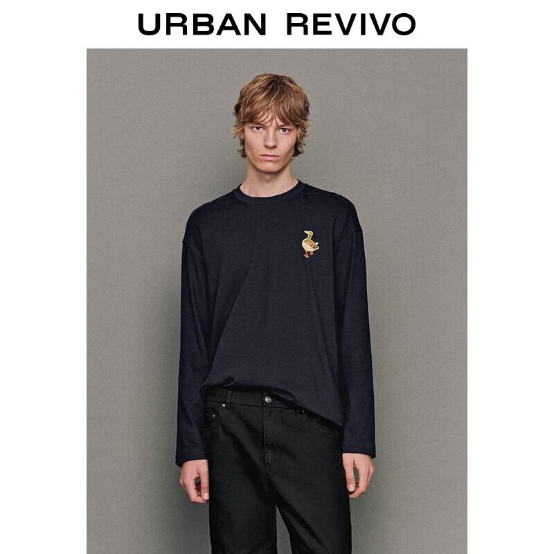 UR2025 Men s Duck Embroidery Cotton Long Sleeve T-shirt M