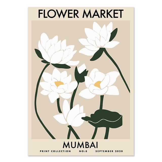 Słonecznik Tulipan Plakaty i Druki Rynek Kwiatowy Abstrakcyjne Malarstwo na Płótnie Nordycki Minimalistyczny Obraz Sztuki Ściennej Salon Dekoracja Domu