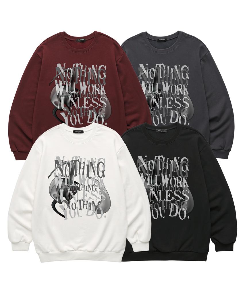 SHIRTER Nothing Will Works Sweatshirt (Sls017) White (Type B)