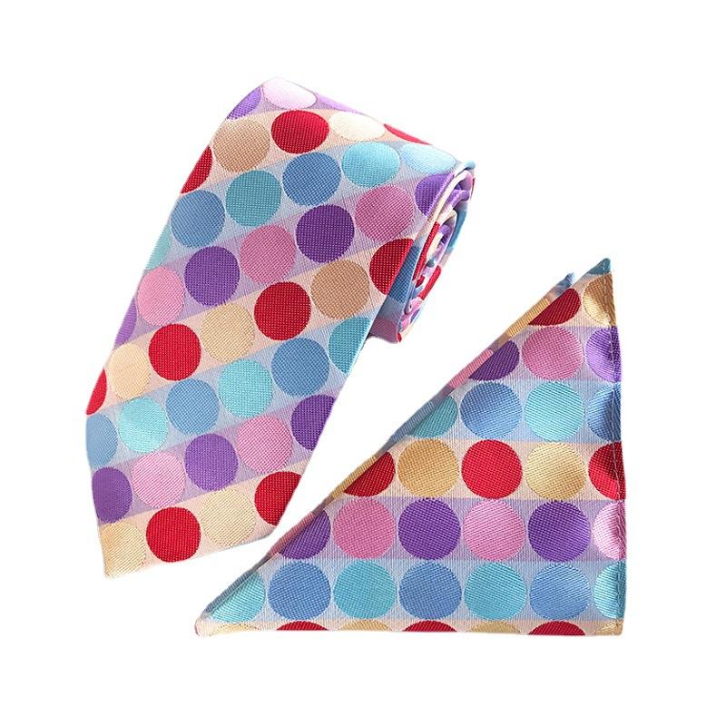 Suit Polka Dot Polka Dot Elegant Atmospheric Suit Tie Pocket Towel Suit