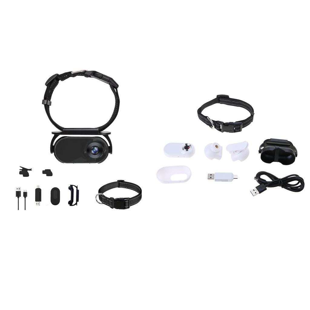 Pet Collar Camera with Wide Angles for Cats and Dogs Camera Collar Digital Recorder for Indoor Outdoor Activity Monitor