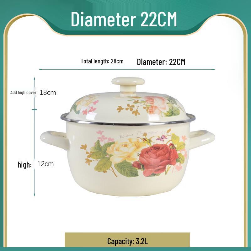 

Wutuo Enamel Double-Handle Soup Pot