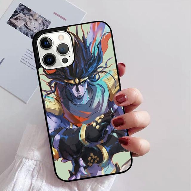 Jotaro Kujo Star Platinum JoJo Anime Phone Case for iPhone 11 12 13 14 Pro Max Mini XR XS SE 2020 7 8 Plus Samsung S21 S22 Coque