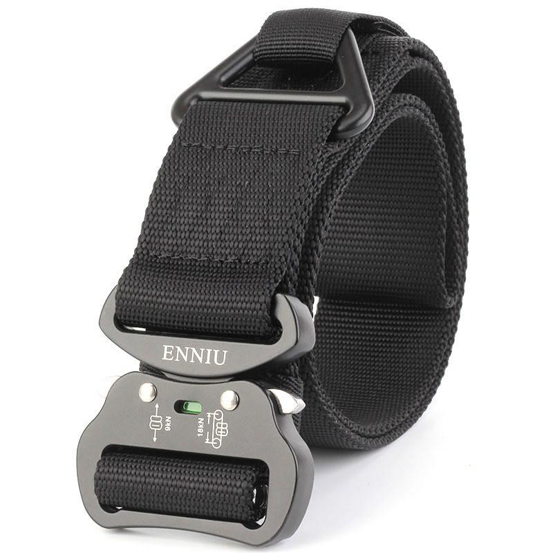 TUSHI Aviation Aluminum Buckle 4.3 Beaded Rescue Drop Safety Nylon Belt Men s Outdoor Training 125cm чёрный