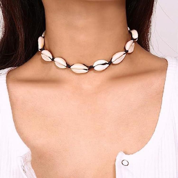 Bracelets de Coquillages Chevillettes Perles de Coquillages Naturels Collier Bijoux pour Hommes