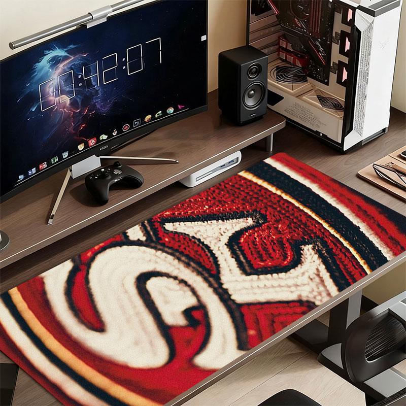 San Francisco 49ers Mouse Pad, Large Gaming Desk Mat, Non-slip XXL Mousepad for Laptop & Tablet, Mini PC Playmat with Stitched Edges