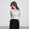 Srcr Women's 100% Mulberry Silk Short Sleeve T-Shirt