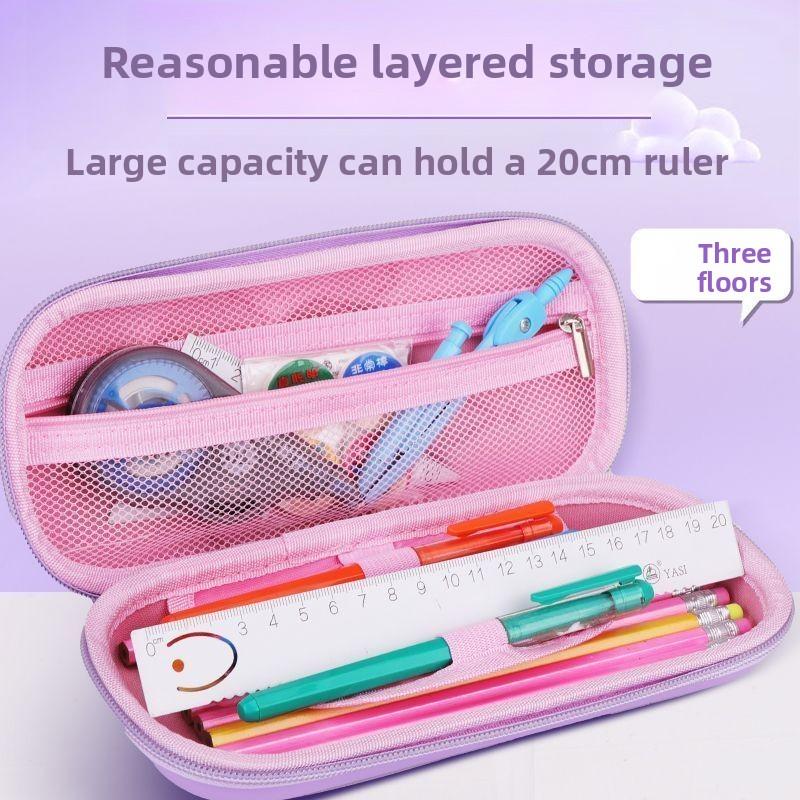 Primary School Students Stationery Box Girls Pencil Bag Kindergarten Children Large Capacity Pencil Case 3d Three-dimensional