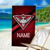 1pc Football20 Beach Towel with Custom Name, Beach/Swimming/Bath/Picnic/Camping Towel, Suitable for Seaside Beaches
