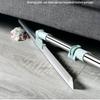 Telescopic Folding Silicone Floor Scraper & Squeegee Broom for Bathroom and Hair Removal