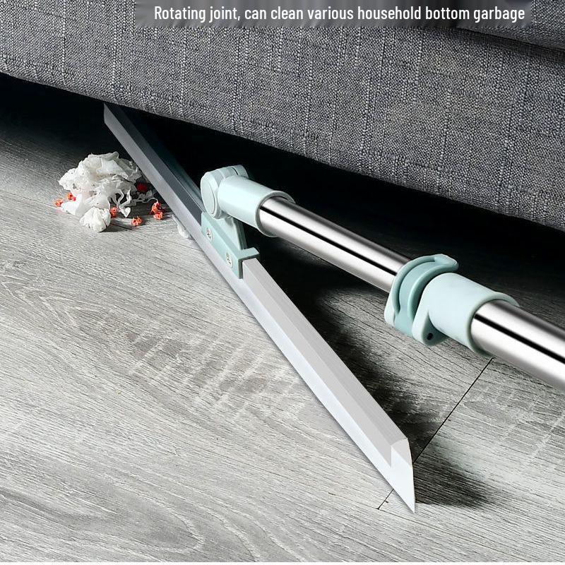 Telescopic Folding Silicone Floor Scraper & Squeegee Broom for Bathroom and Hair Removal