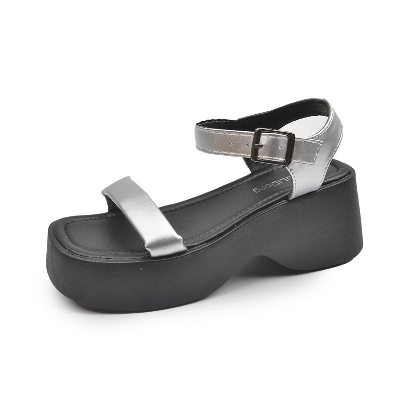 

Fashion Women s Fashion Slippers Waterproof Non-Slip Thick Sole Wear-Resistant Thick Sole Wear-Resistant Soft Sole Comfortable Sandals 35 серебряный