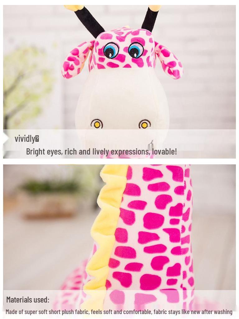 Lazy Kids' Plush Animal Sofa: Dinosaur, Giraffe, Elephant Dolls