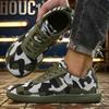 Military Training Wide Toe Shoes for Men Breathable Soft Soled Loose Fitting Walking Shoes Camouflage Lace Up Anti Slip Sneakers