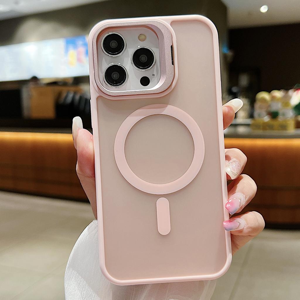 Apple 16 Mobile Phone Case 14 Magnetic Contact Lens Bracket Suitable for IPhone 15 ProMax Transparent Skin Feeling Prevent Falling