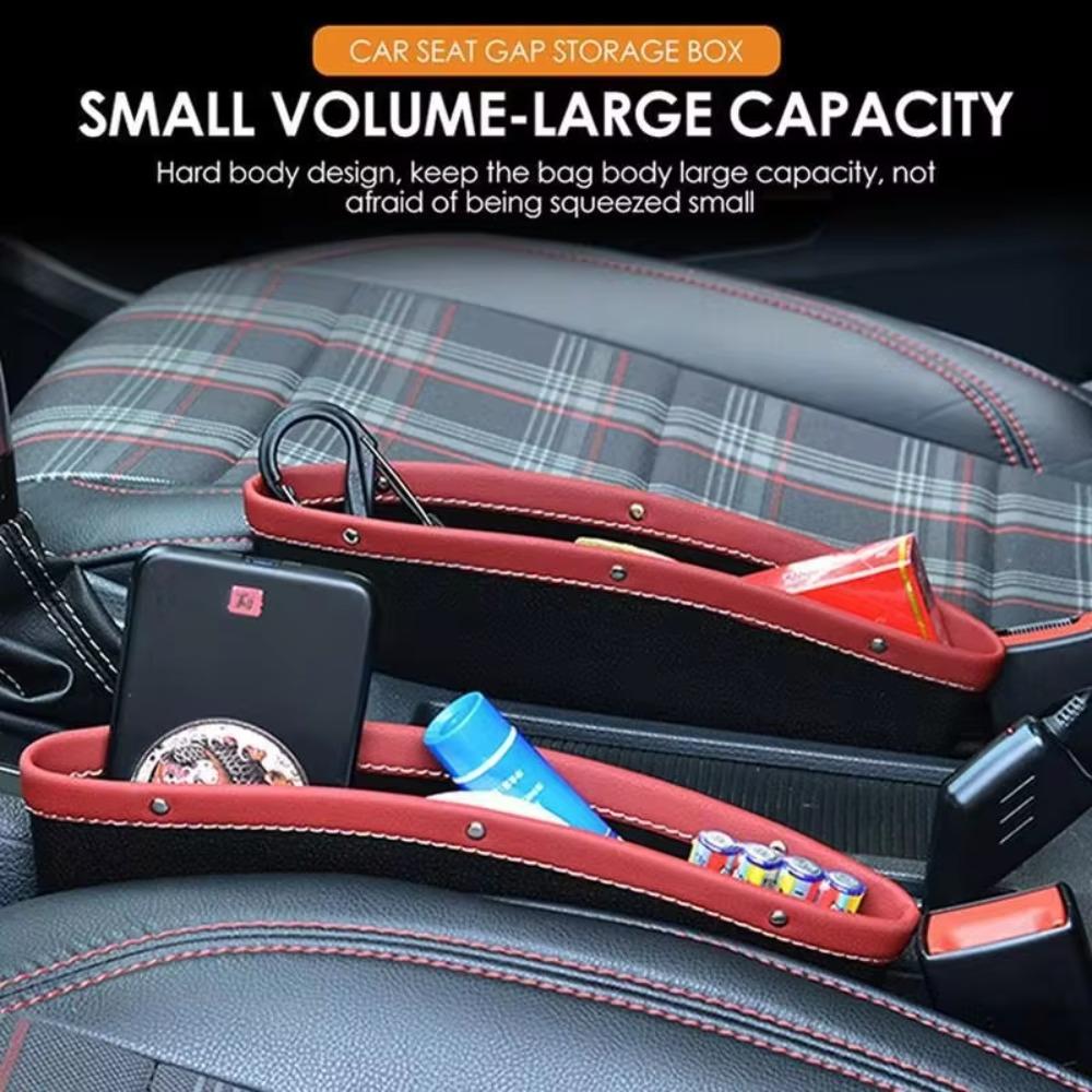 PU Leather Car Seat Gap Storage Bag Pocket Pouch Car Seat Gap Filler Car Seat Slit Gap Storage