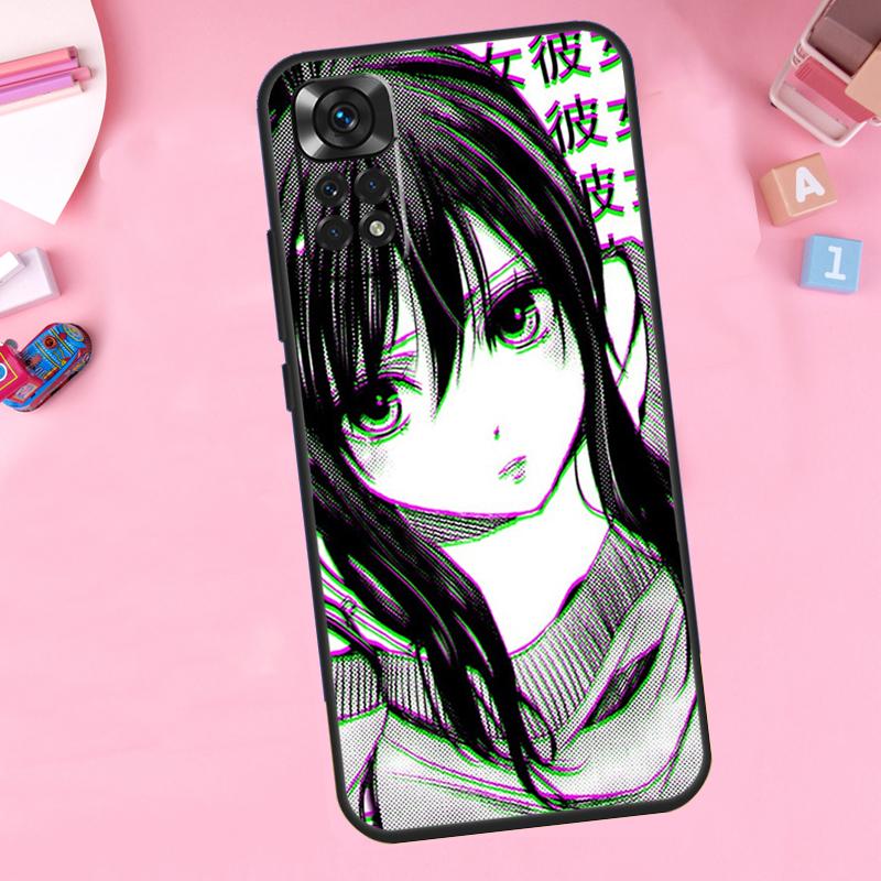 Sad Anime Aesthetic Senpai For Xiaomi Redmi Note 14 13 10 11 12 15 Pro Plus Phone Case For Redmi 15C 13C 12C 10C 14C 15